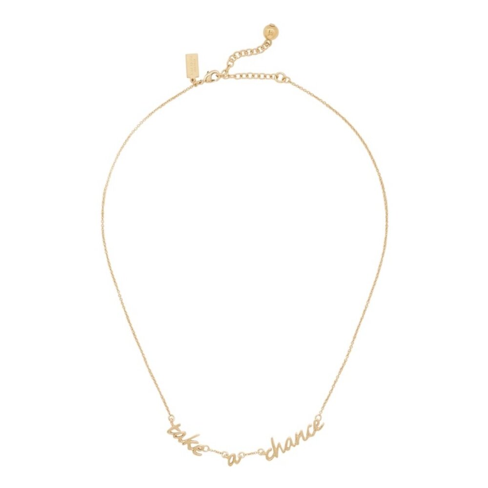 Kate Spade “take a chance” Gold Necklace